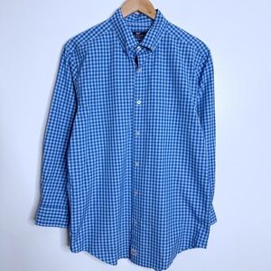 Vineyard Vines Men Blue Classic Fit Murray Shirt Plaid Long Sleeve 1W3209 Medium